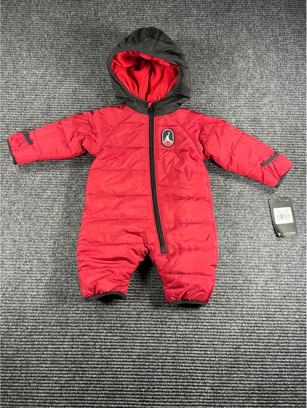NWT - Jordan Baby Newborn Gym Red Coverall Hooded Snowsuit - MSRP $95